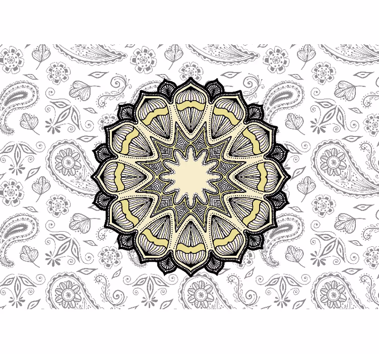 Zen roller blind classic mandala and paisley - TenStickers