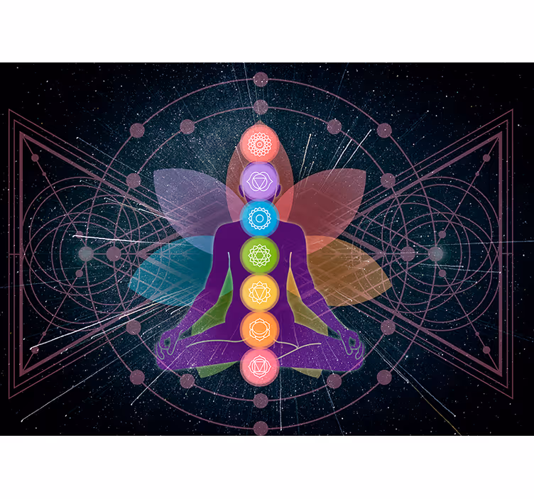 Zen roller blind mystical chakra figure - TenStickers