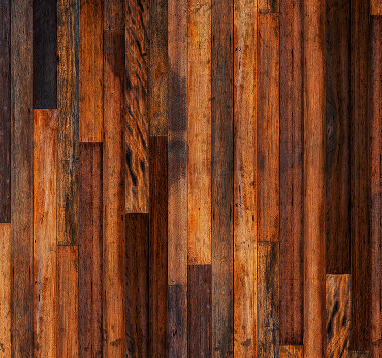 Brown roller blind rustic wooden planks - TenStickers