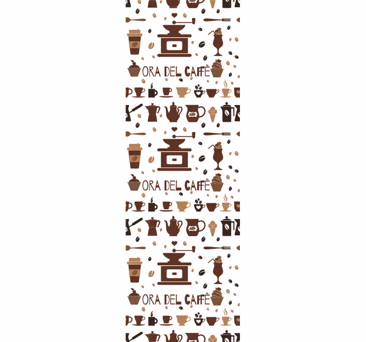Brown roller blind coffee break - TenStickers
