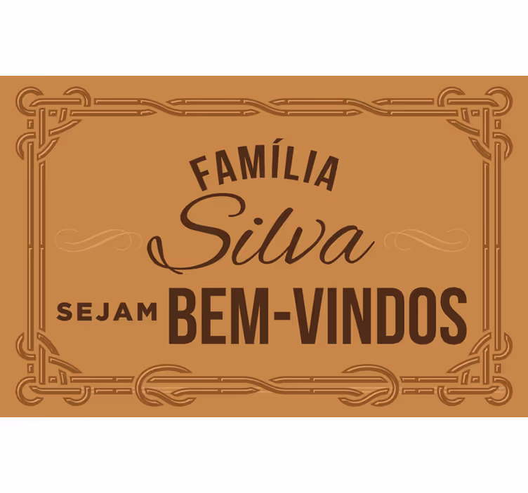 Brown roller blind family friendly design - TenStickers