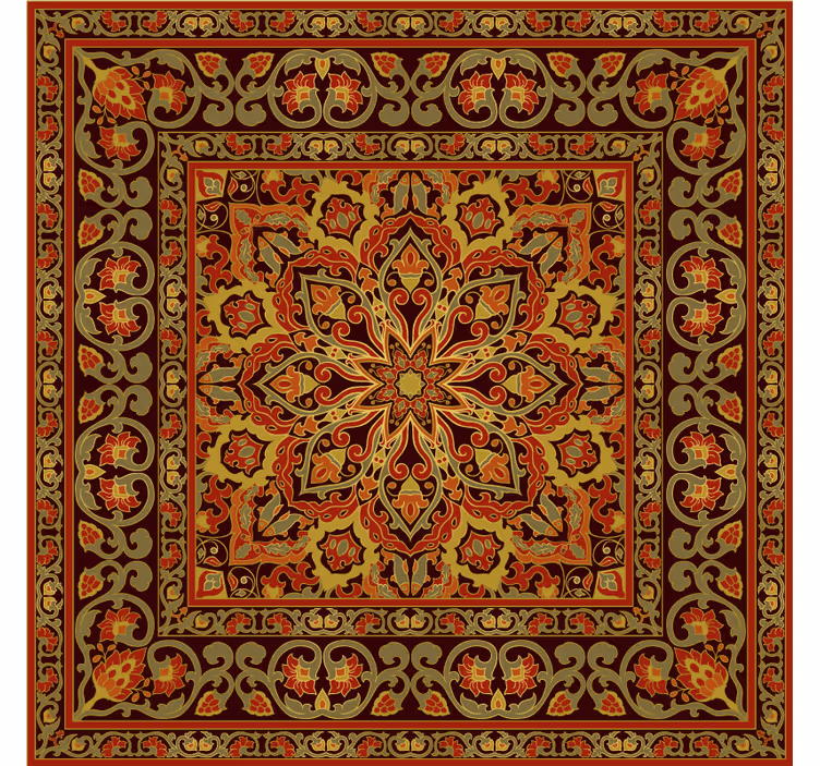 Brown roller blind with kitchen persian mandala design - TenStickers