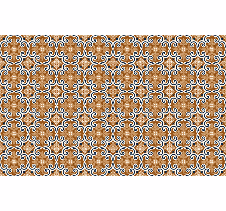 Brown roller blind cement style tiles - TenStickers
