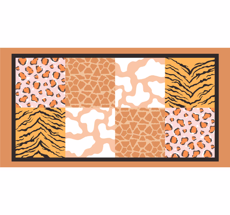 Brown roller blind animal skin tiles - TenStickers