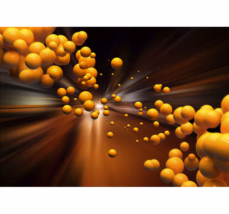 Orange roller blind in a vibrant sphere design - TenStickers