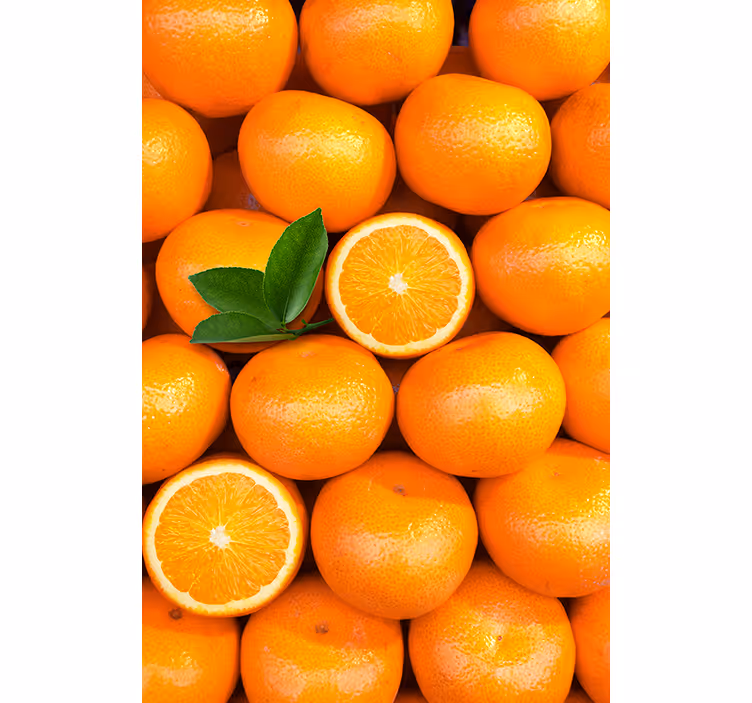 Orange roller blind with citrus fruits design - TenStickers