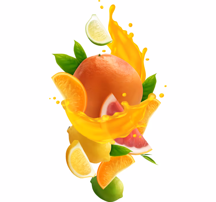 Orange roller blind citrus splash - TenStickers