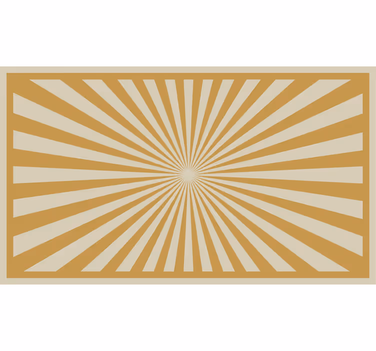 Orange roller blind sunburst area rug - TenStickers