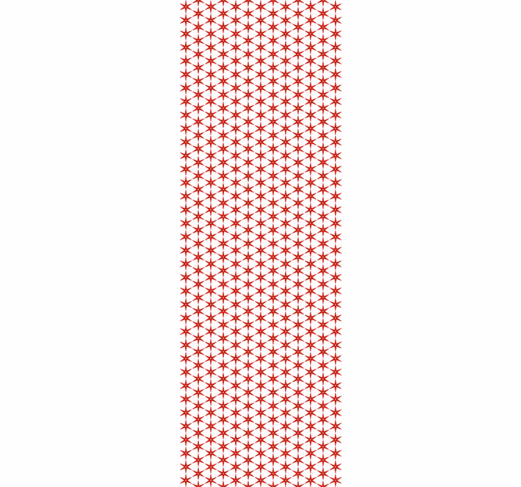Red roller blind with red korean stars - TenStickers