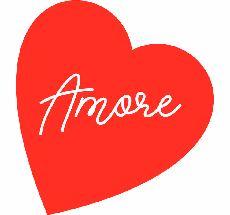 Red roller blind love heart - TenStickers