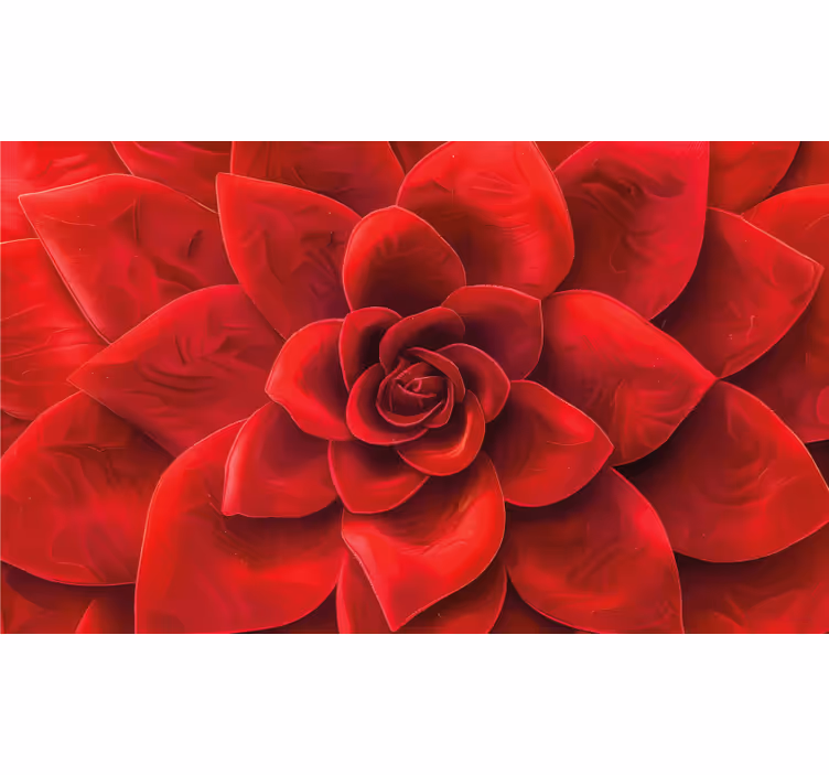 Red roller blind with flower petal pattern - TenStickers