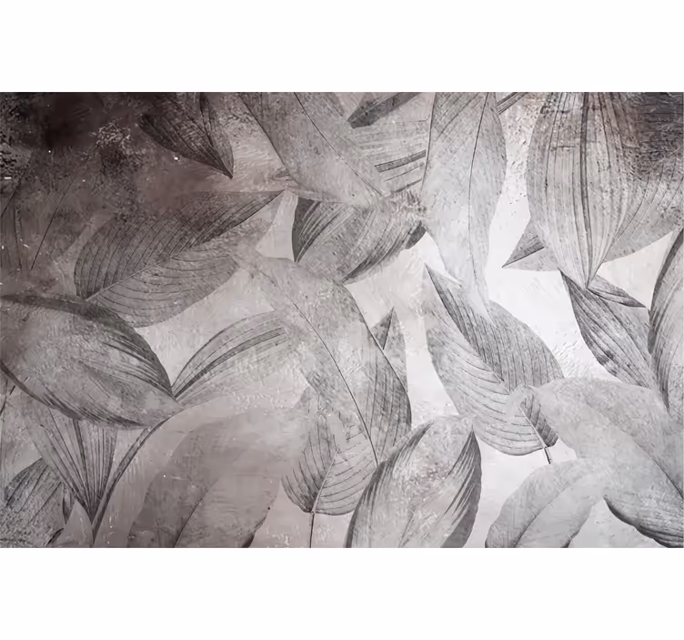 Outdoor roller blind in grey leaf pattern - TenStickers