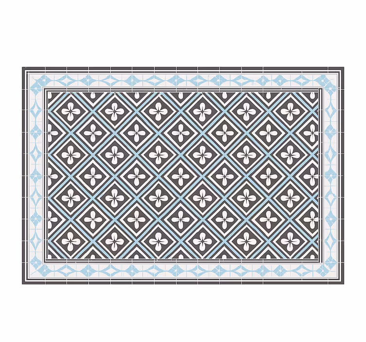 Outdoor roller blind with geometric tile pattern - TenStickers