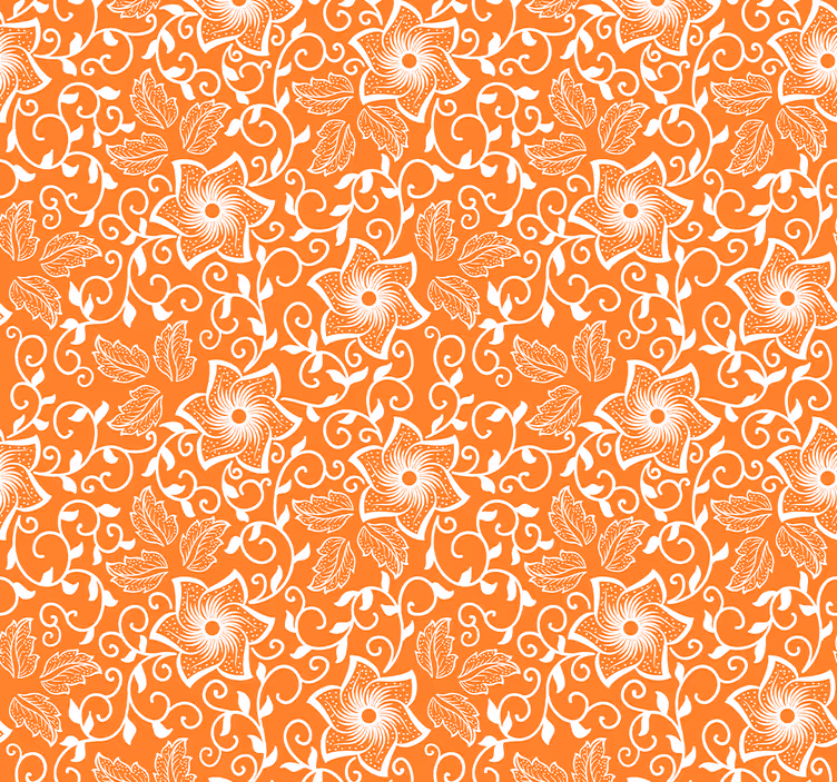 Outdoor roller blind paisley floral design - TenStickers