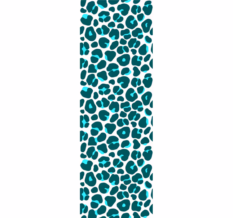 Teenage roller blind in blue and black neon leopard skin - TenStickers