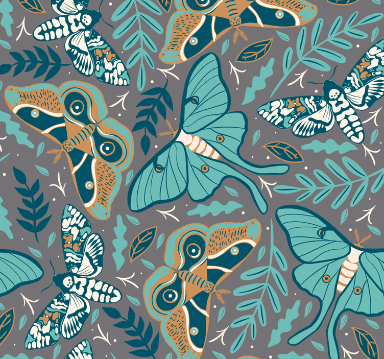 Teenage roller blind green and blue butterfly design - TenStickers