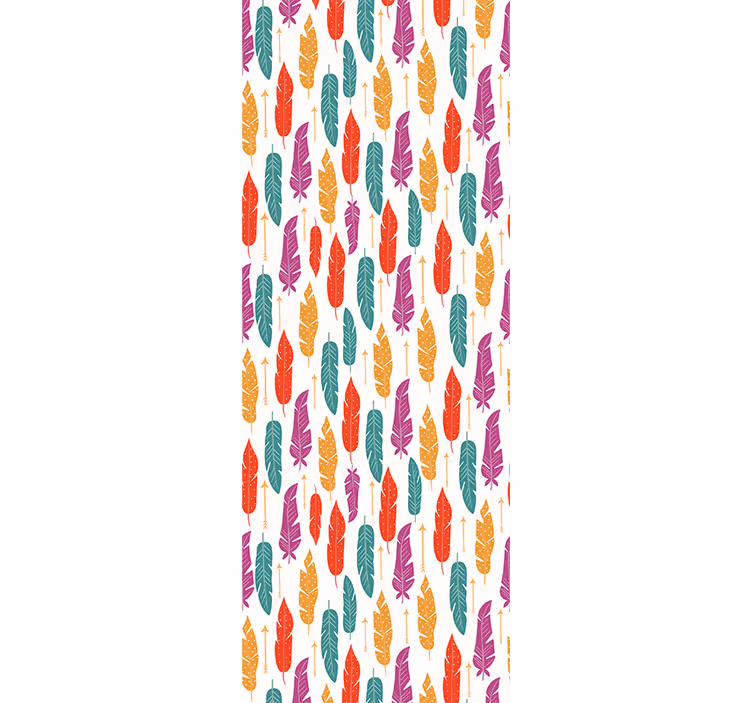 Teenage roller blind with ethnic feathers design - TenStickers