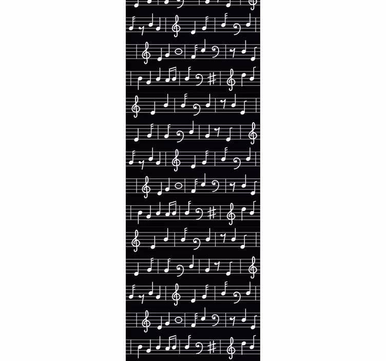 Teenage roller blind with musical notes design - TenStickers