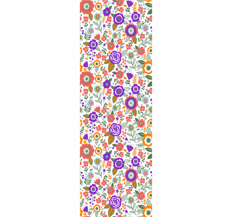 Colorful beautiful flowers teenage roller blind - TenStickers