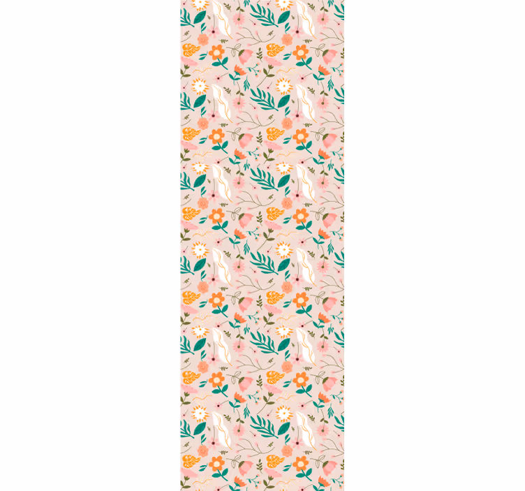 Teenage roller blind with pastel delicate flower pattern - TenStickers