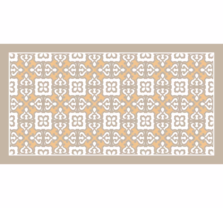 Bathroom roller blind with vintage beige and grey flowers - TenStickers