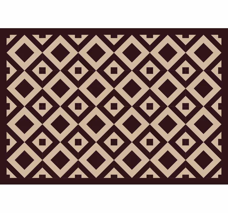 Bathroom roller blind in vintage beige squared pattern - TenStickers