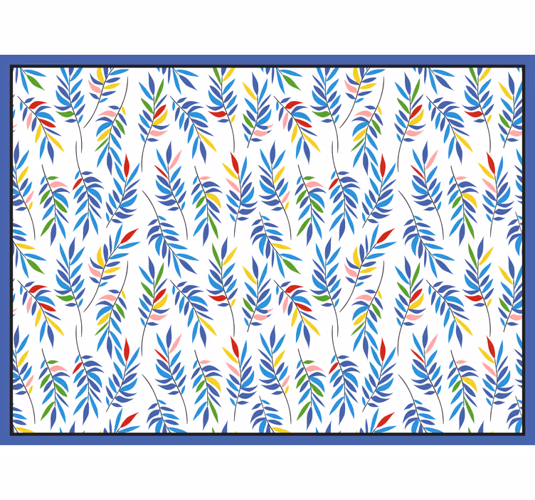 Bathroom roller blind with multicolor mosaic leaves - TenStickers