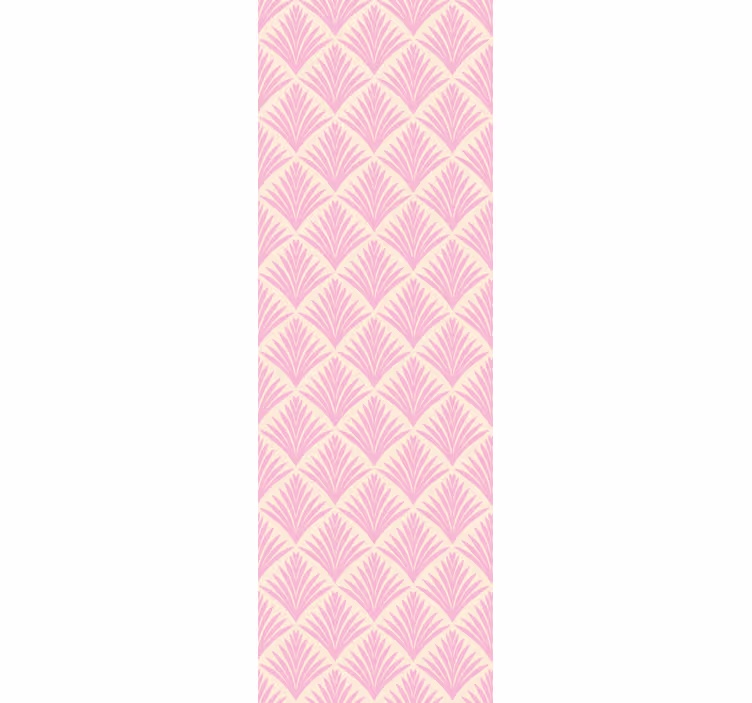 Traditional roller blind pastel pink palm print - TenStickers