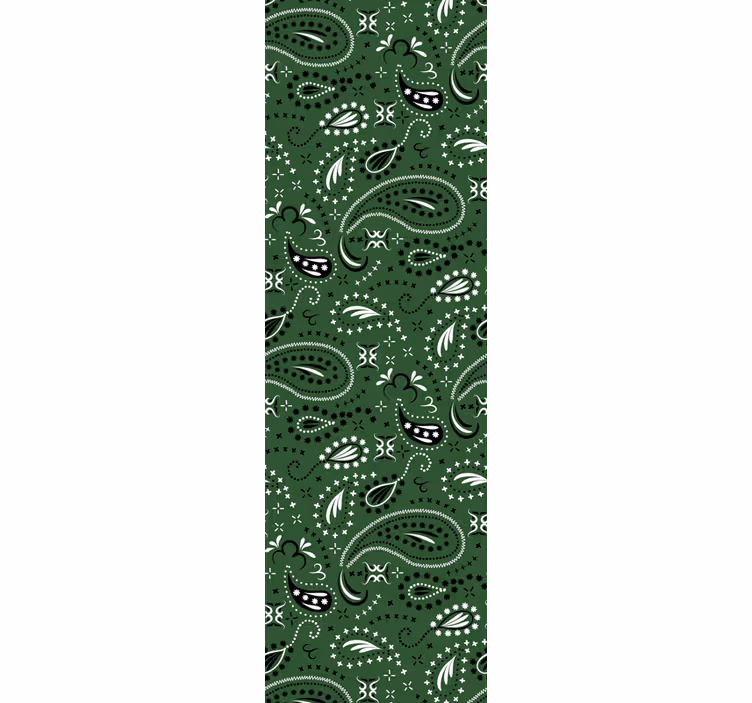 Traditional roller blind teal paisley design - TenStickers