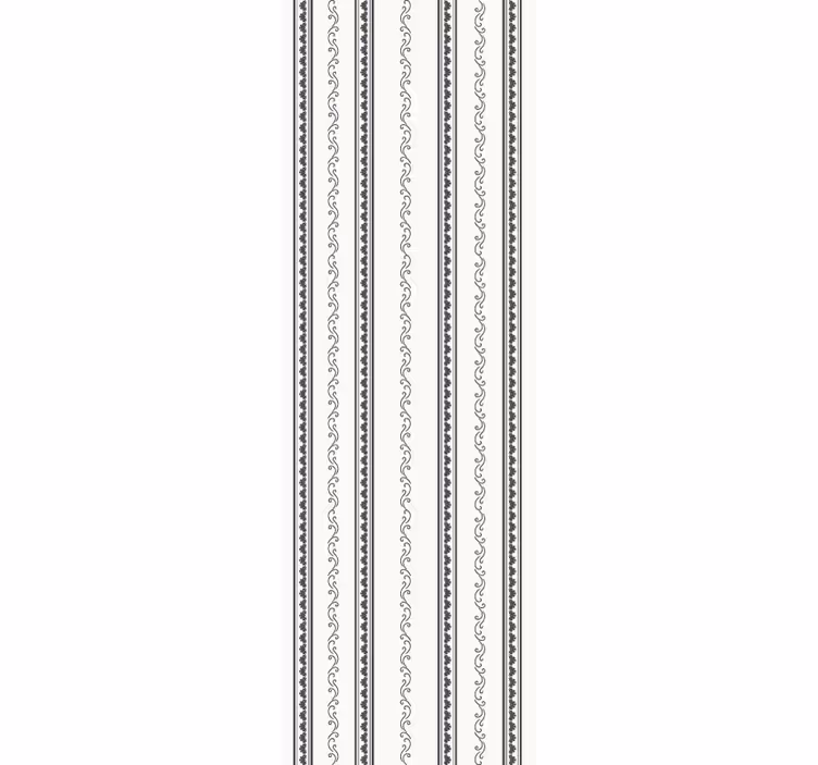 Traditional roller blind vintage vertical stripe floral - TenStickers