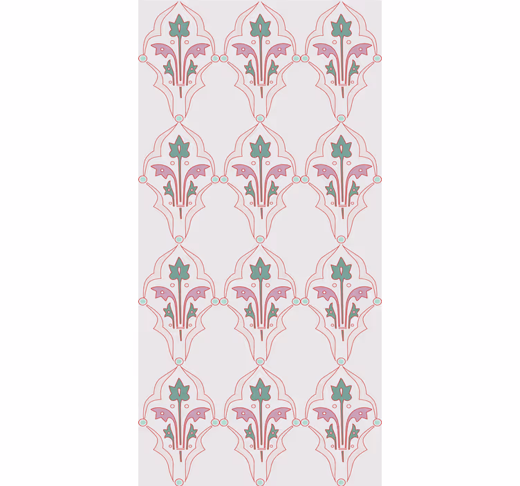 Traditional roller blind with elegant floral pattern - TenStickers