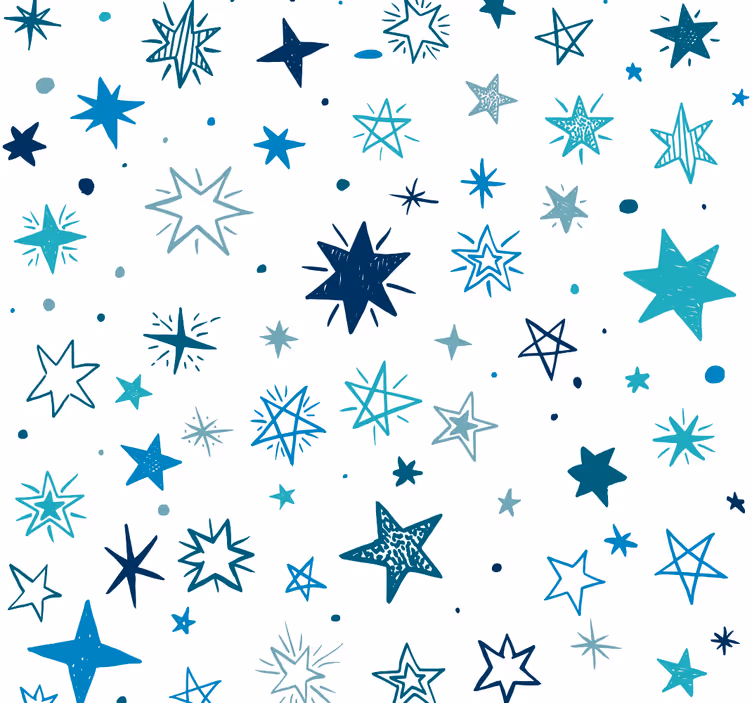 Nursery roller blind geometric starry design - TenStickers