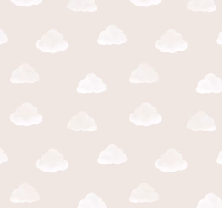 Nursery roller blind beige cloud pattern - TenStickers