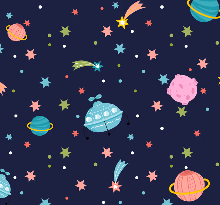 Nursery roller blind celestial space - TenStickers