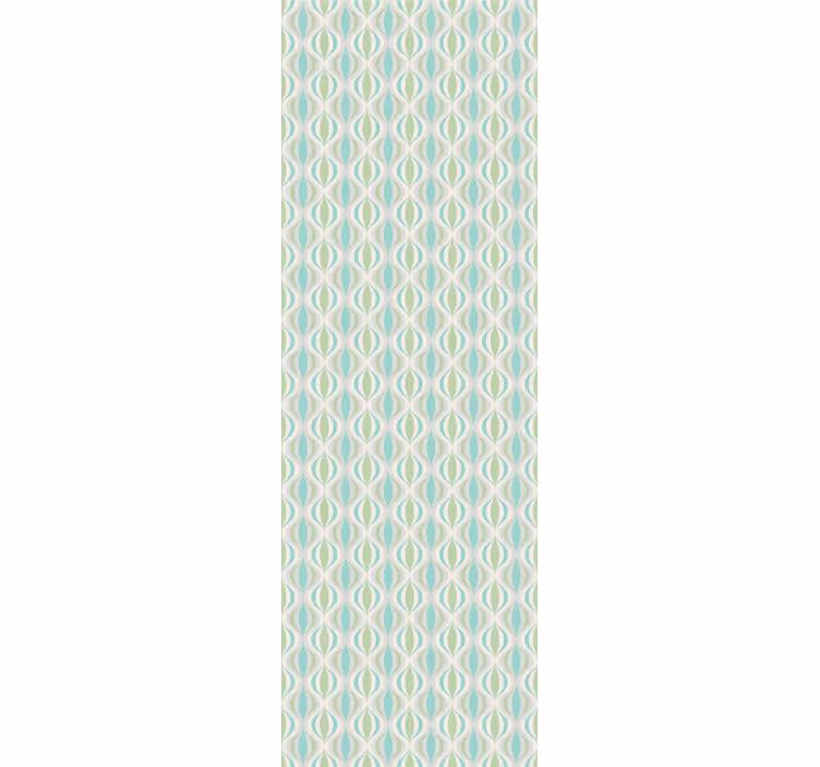 Light colors 70s pattern hallway roller blind - TenStickers