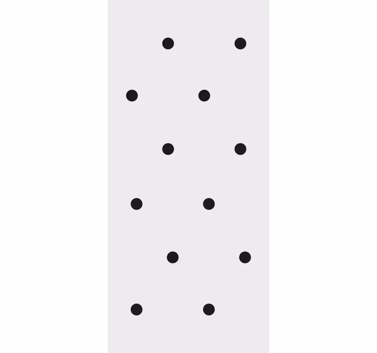 Hallway roller blind with nordic style black dots - TenStickers