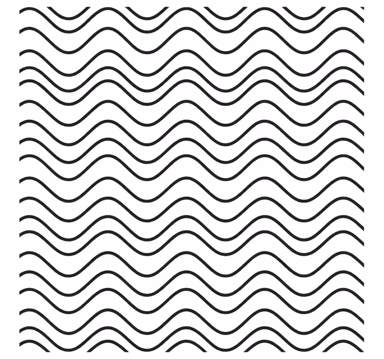 Bathroom roller blind width 90 wavy waves pattern - TenStickers