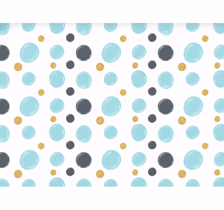 Bathroom roller blind width 110 aqua circles - TenStickers