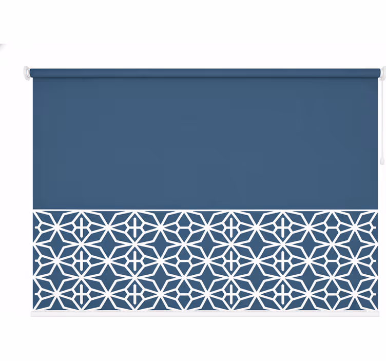 Blue roller blind light border bottom - TenStickers