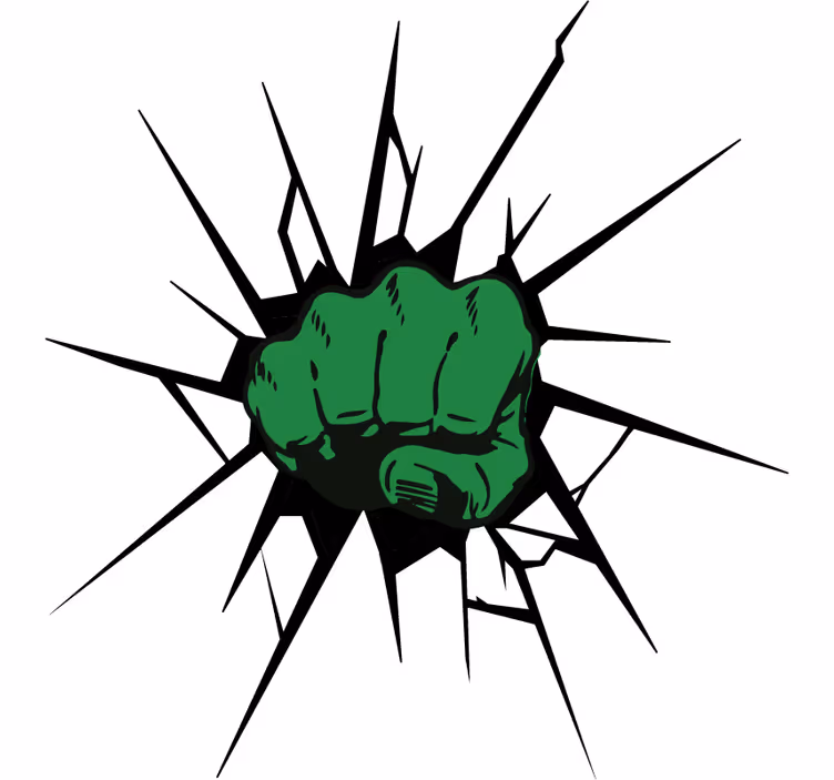 Superhero roller blind hulk illusion - TenStickers