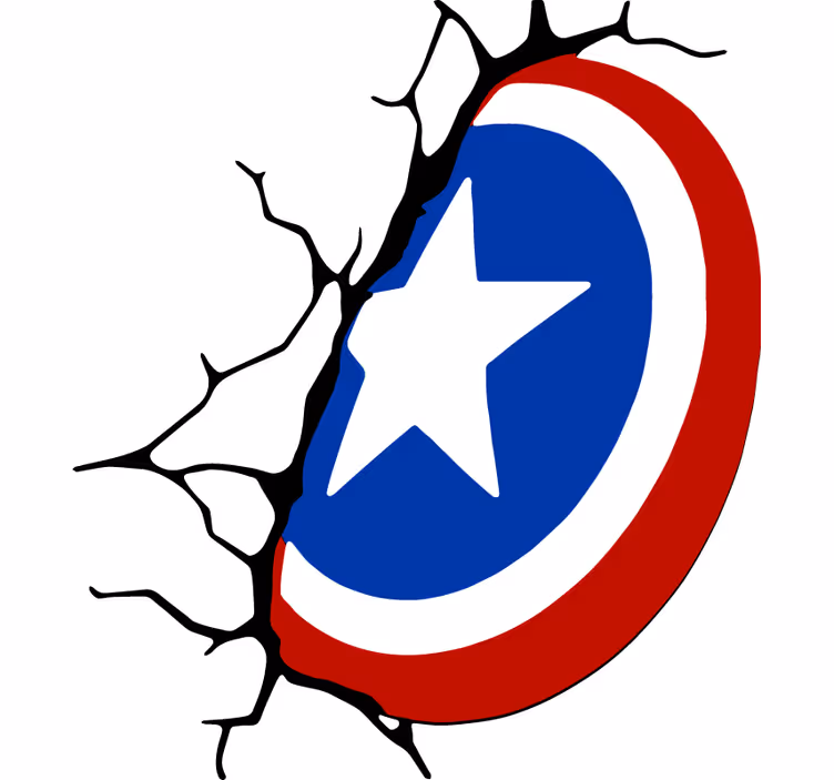 Superhero roller blind captain america's shield - TenStickers