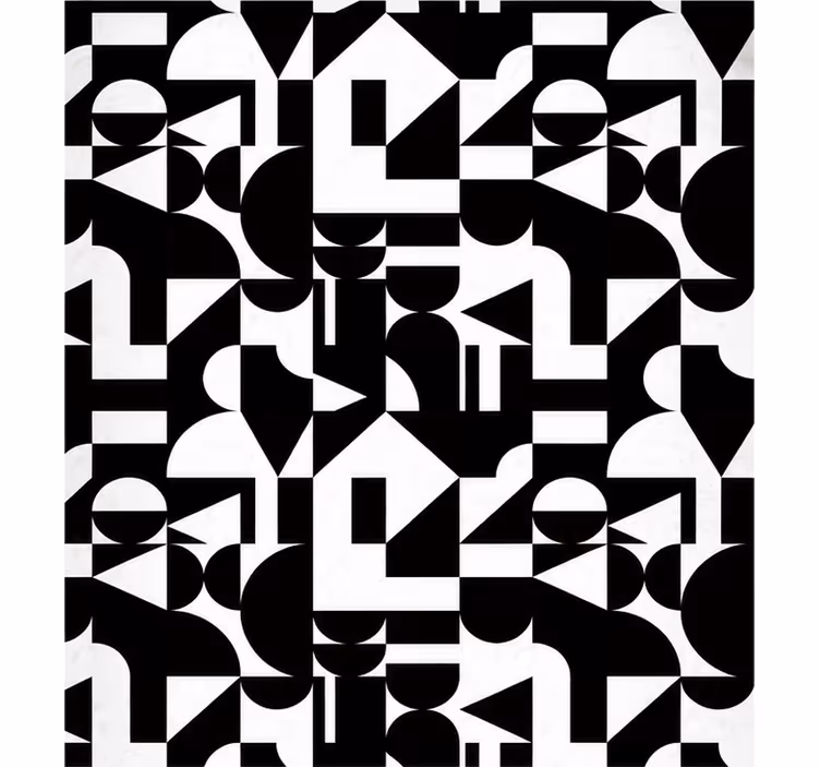 Bathroom roller blind geometric tile modern design - TenStickers