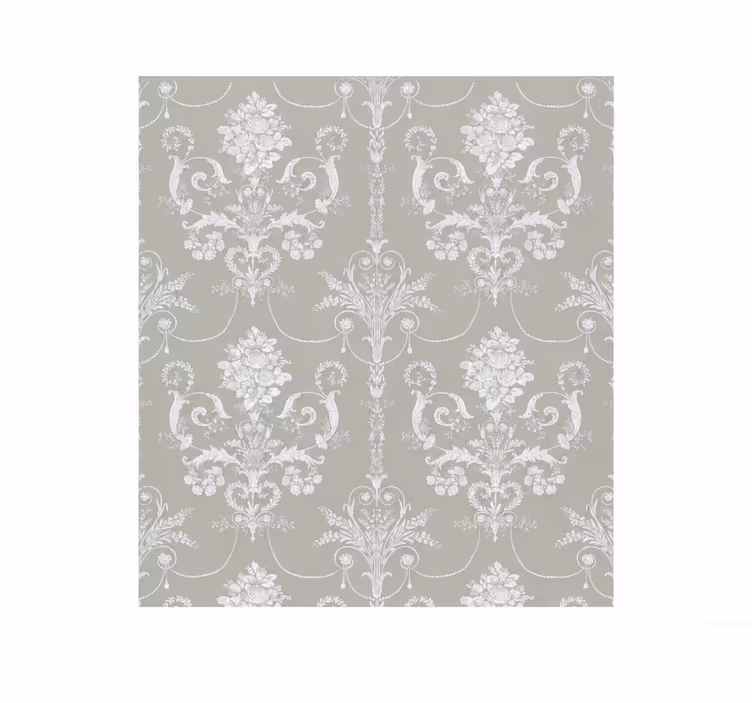 Grey roller blind with royal floral design - TenStickers