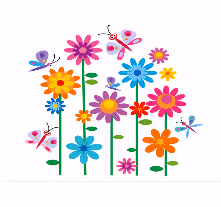 Kids roller blind floral joy - TenStickers