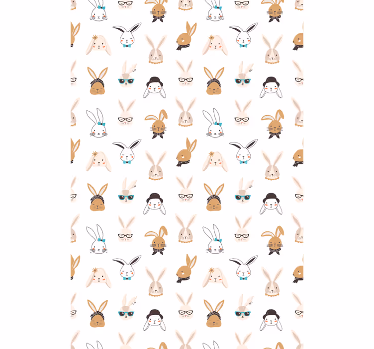 Playful Rabbit Motifs animals roller blind - TenStickers
