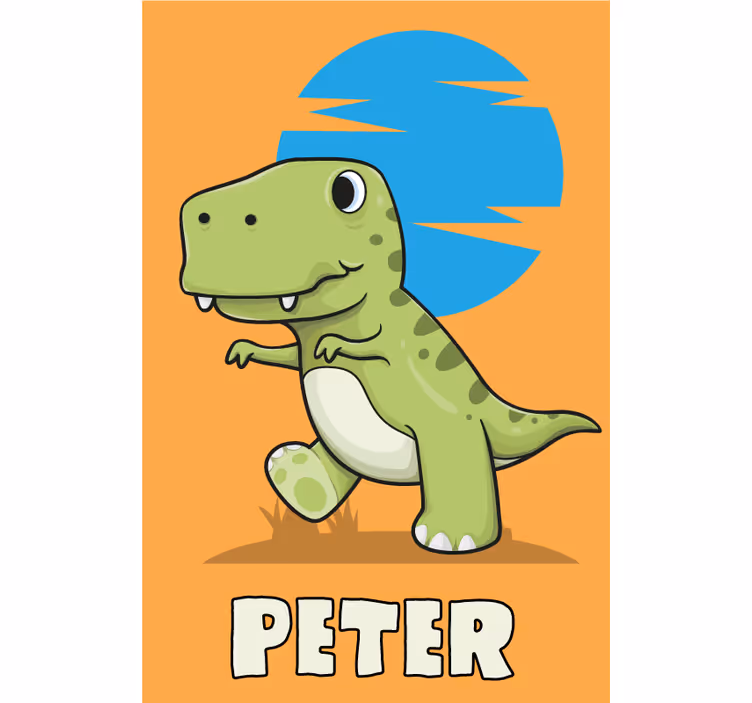 Personalized Dinosaur dino roller blind - TenStickers