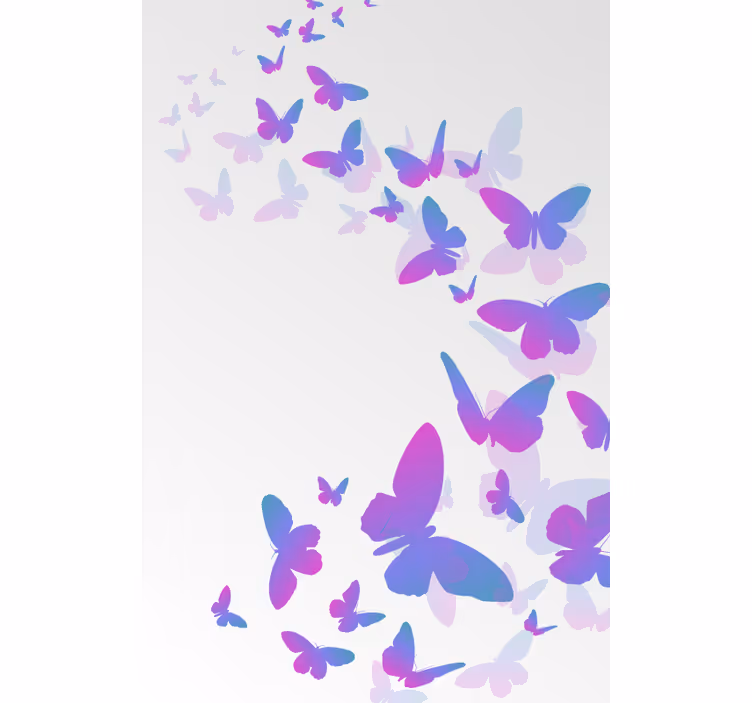 Butterfly roller blind gradient butterfly set - TenStickers