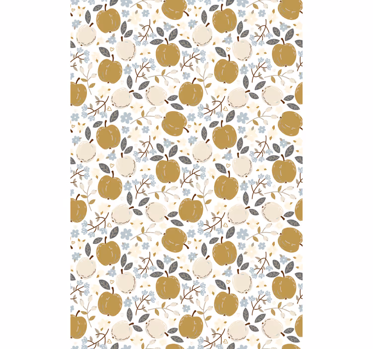 Apple Floral Print roller blind fruits - TenStickers