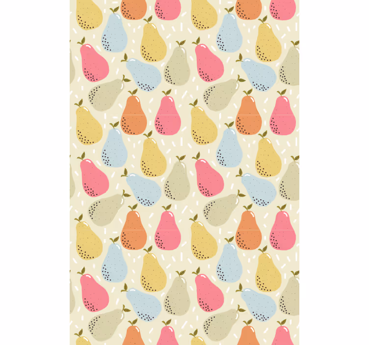 Patterned Pear Illustration roller blind fruits - TenStickers