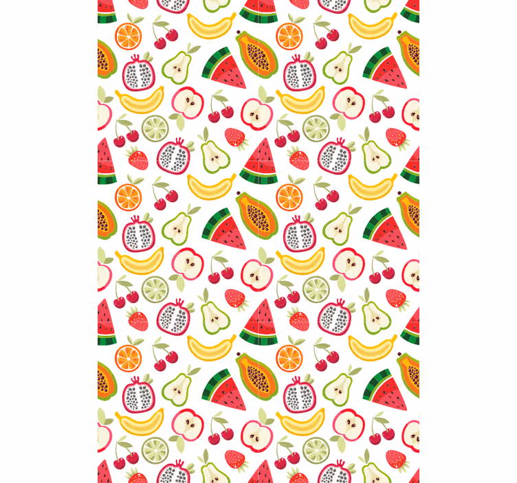 Fruity Pattern Design roller blind fruits - TenStickers